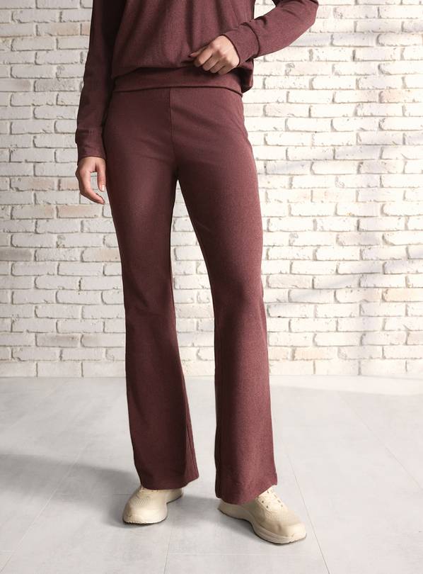 REAKTIV Dark Red Luxe Lounge Fold Over Waist Flare M